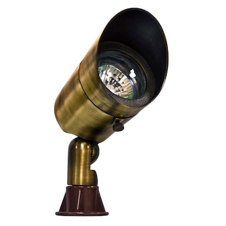 Dabmar Lighting Solid Brass Directional Spot Light with Hood- Antique Brass LV131-ABS